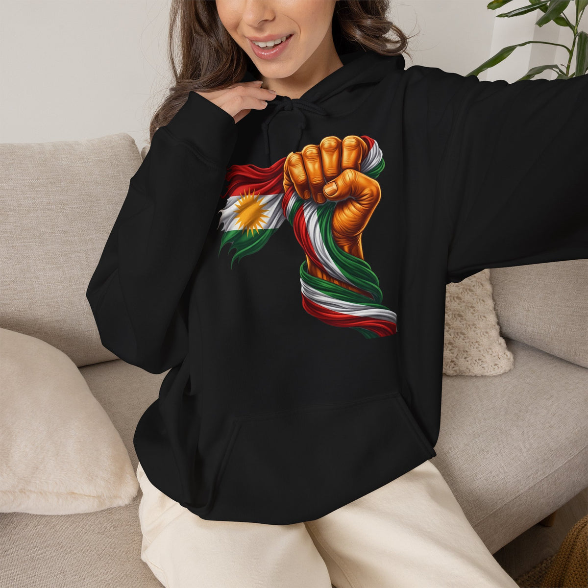 Kurdistan Power Azadi Flagge Geschenkidee - Unisex Hoodie