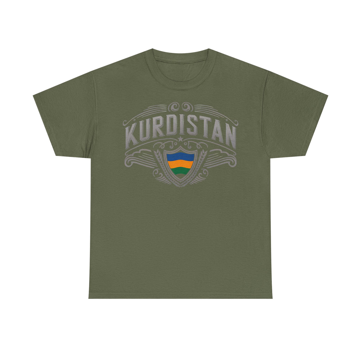 Camiseta unisex con escudo, bandera y regalo para los aficionados del Kurdistán: Azadi, patria