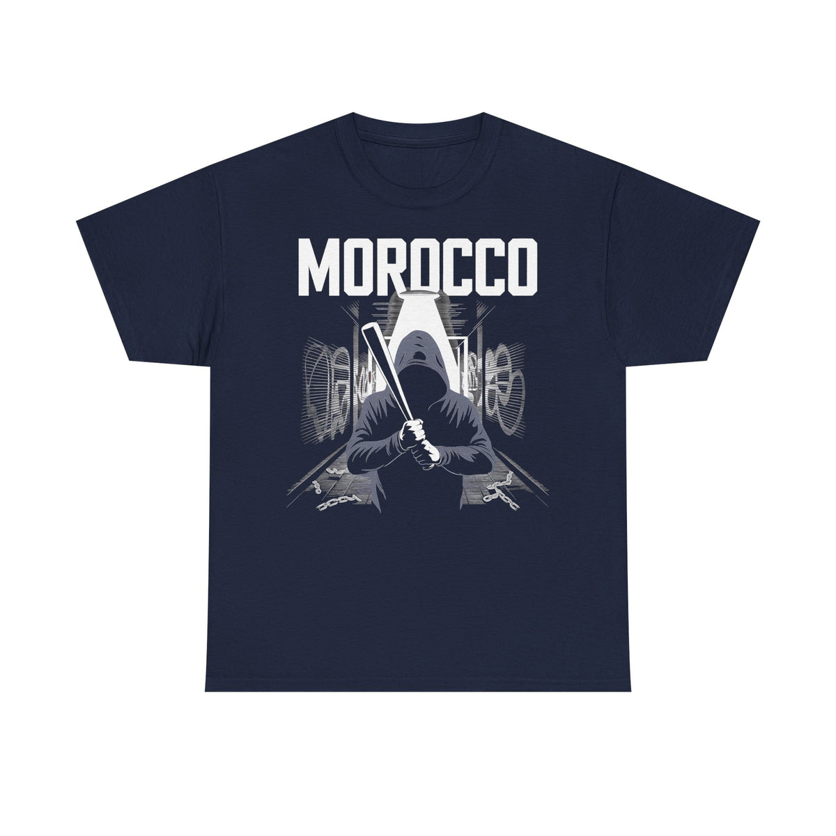 Escudo de hooligan de Marruecos Bandera de Marruecos Fútbol Aficionado Deporte Idea de regalo - Camiseta unisex