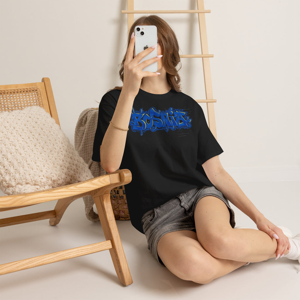 Bosnia Wappen Flagge Stolz Heimat Fußball fan Geschenkidee - Unisex T-Shirt