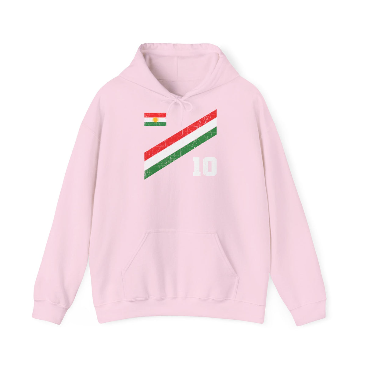 Kurdistan patria orgoglio stemma bandiera sport calcio regalo per tifosi - felpa con cappuccio unisex