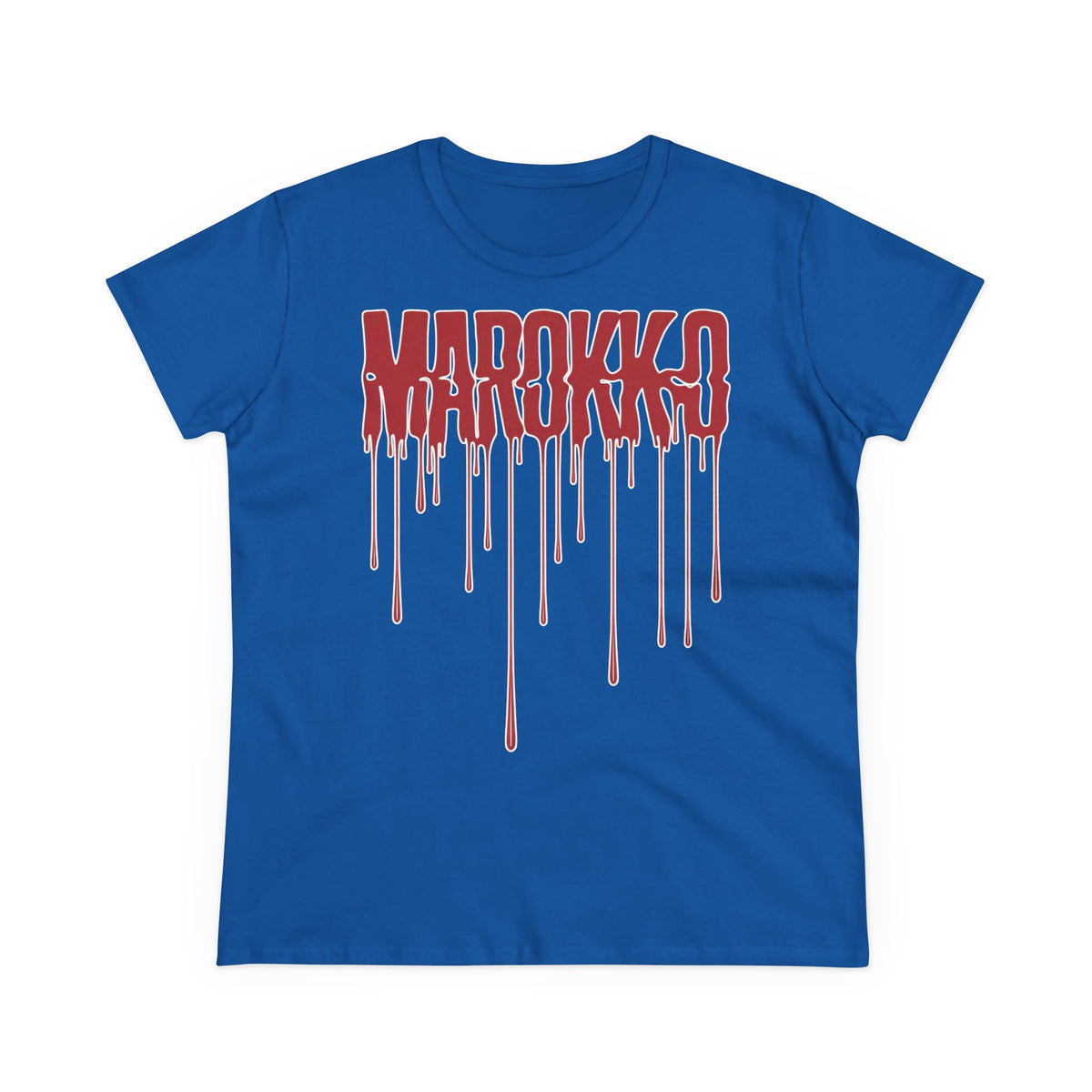 Escudo de Marruecos, bandera de Marruecos, orgullo, aficionada al fútbol y al deporte, idea de regalo - Camiseta para mujer
