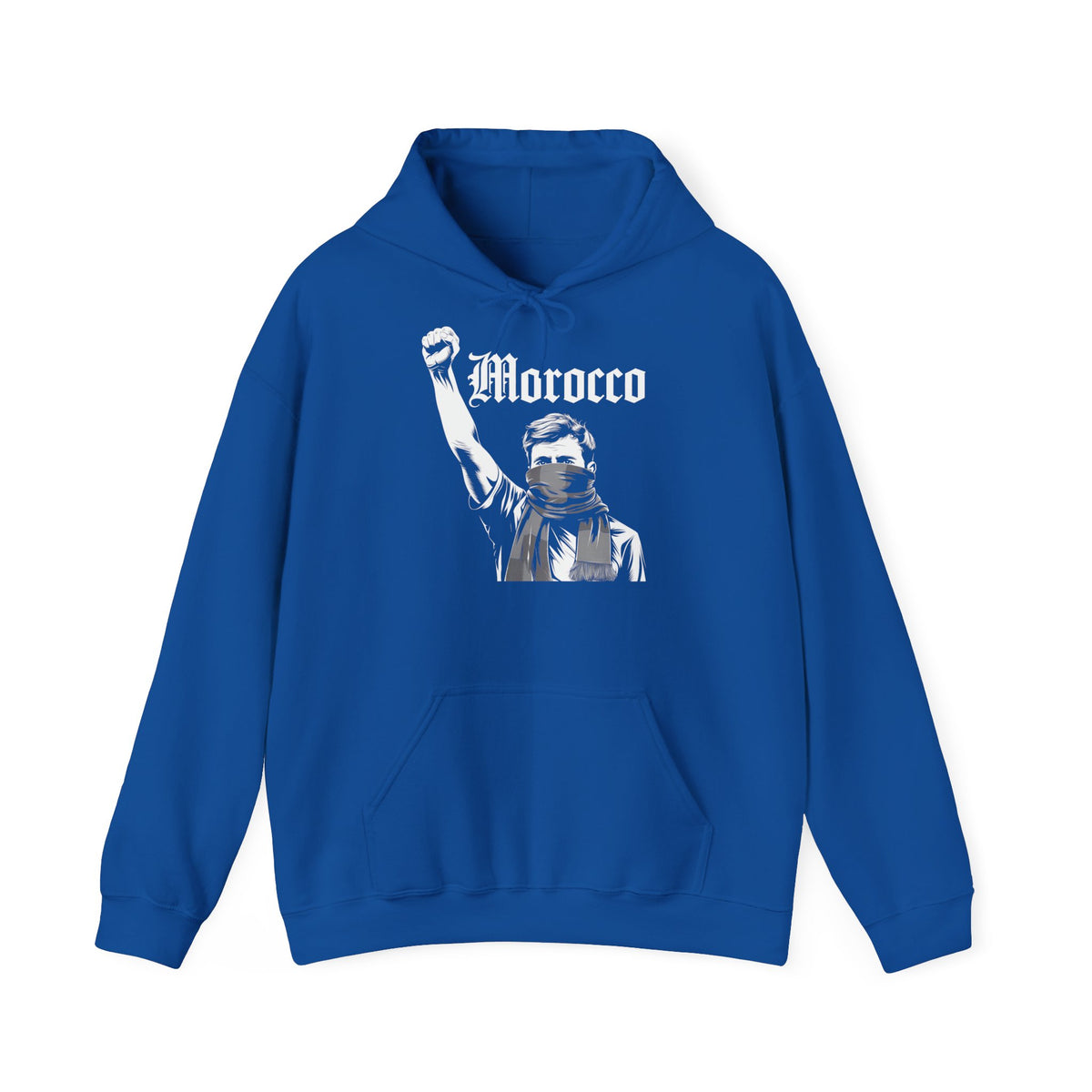 Stemma hooligan del Marocco, bandiera del Marocco, tifoso di calcio, sport, idea regalo - Felpa con cappuccio unisex