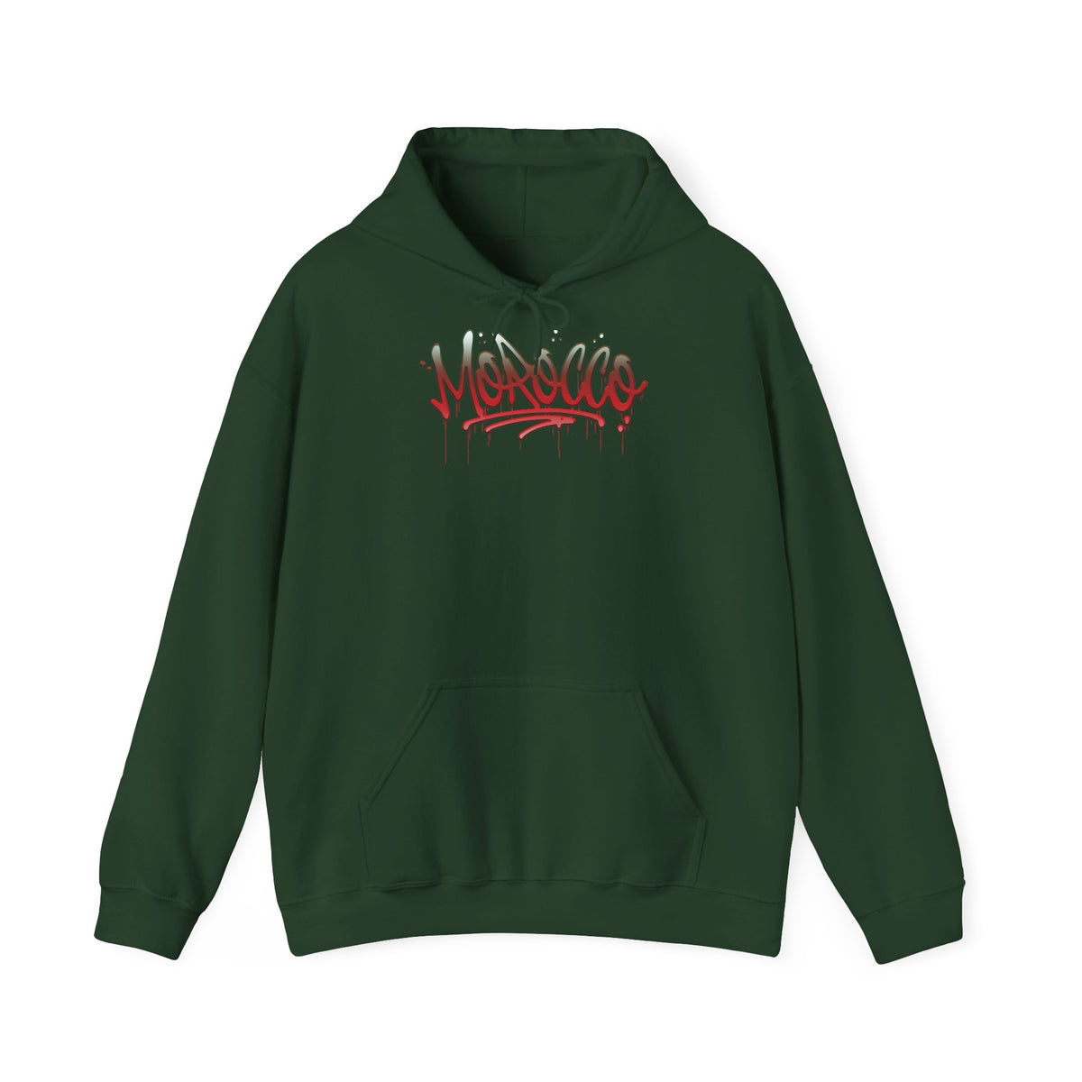 Stemma del Marocco Bandiera del Marocco Orgoglio Tifoso di calcio Sport Idea regalo - Felpa con cappuccio unisex