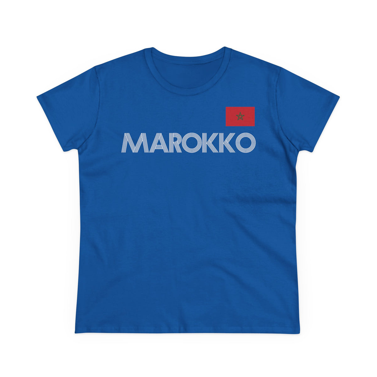 Escudo de Marruecos, bandera de Marruecos, orgullo, aficionada al fútbol y al deporte, idea de regalo - Camiseta para mujer