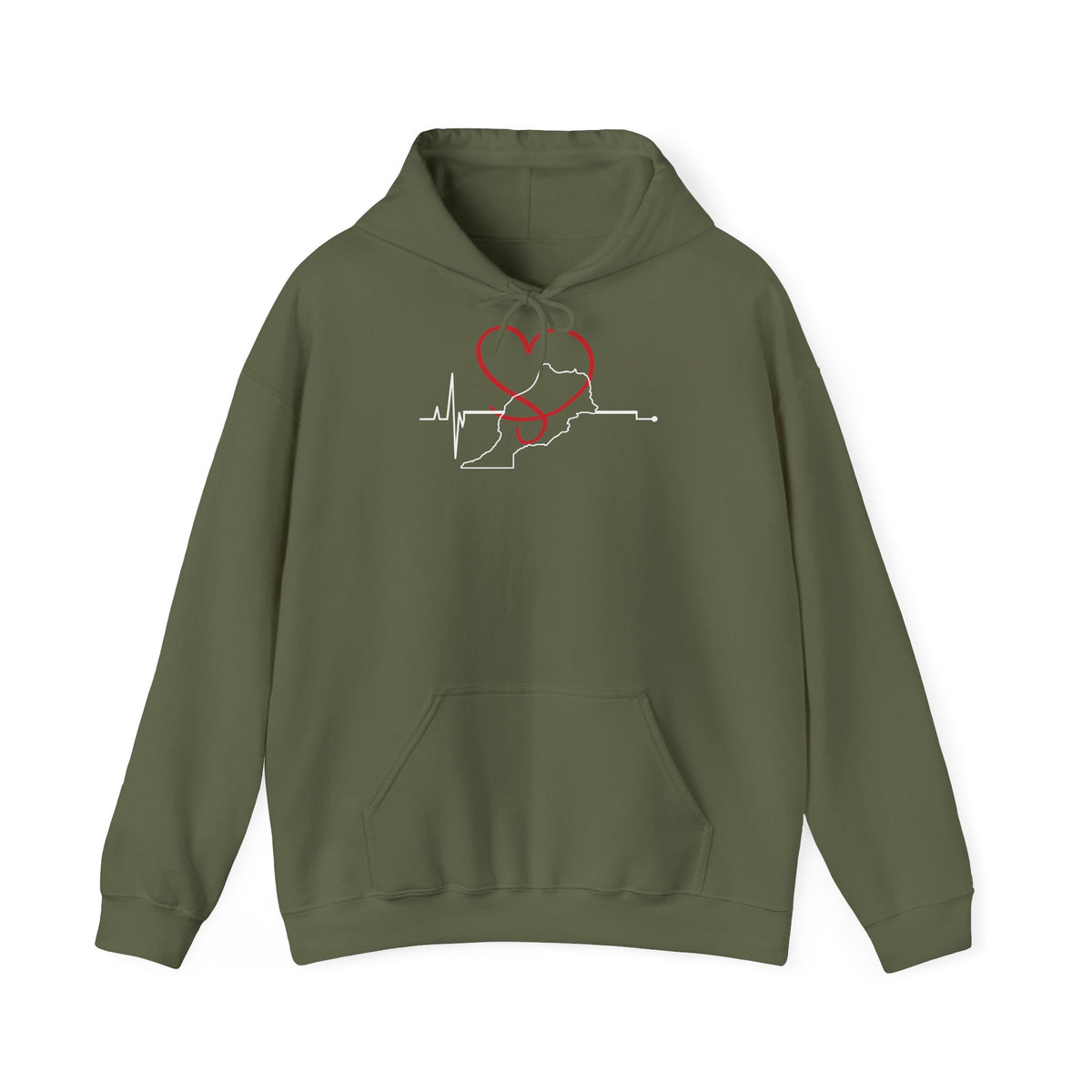 Stemma del Marocco Bandiera del Marocco Orgoglio Tifoso di calcio Sport Idea regalo - Felpa con cappuccio unisex