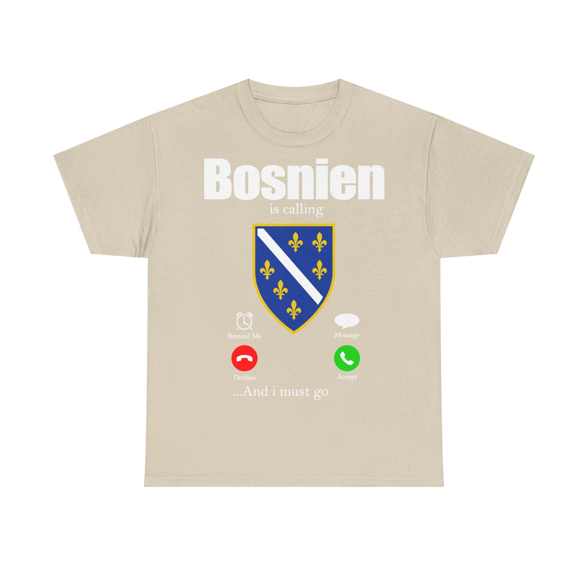 Bosnia Wappen Flagge Stolz Heimat Fußball fan Geschenkidee - Unisex T-Shirt