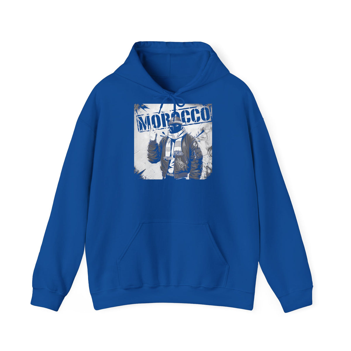 Stemma hooligan del Marocco, bandiera del Marocco, tifoso di calcio, sport, idea regalo - Felpa con cappuccio unisex