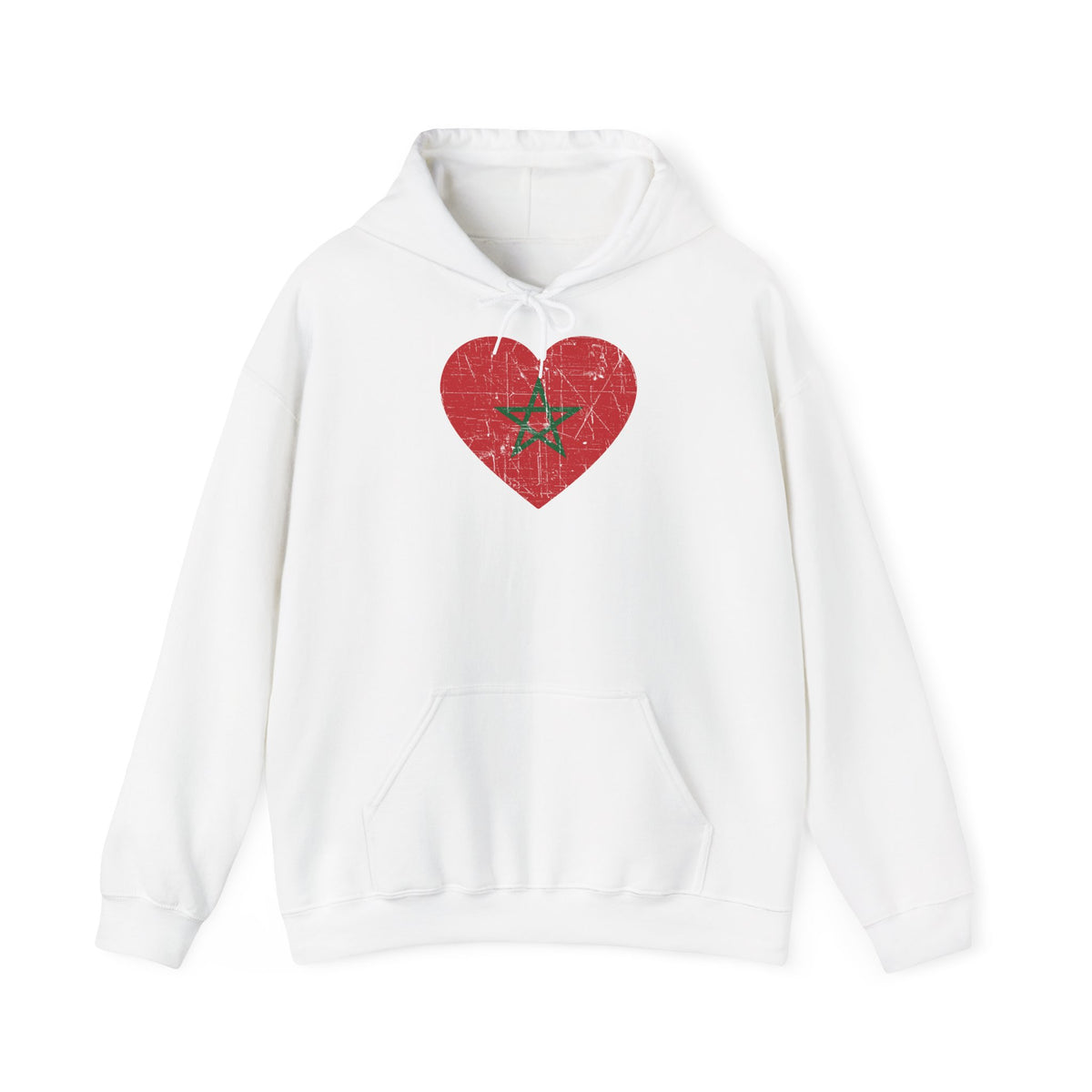 Stemma del Marocco Bandiera del Marocco Orgoglio Tifoso di calcio Sport Idea regalo - Felpa con cappuccio unisex