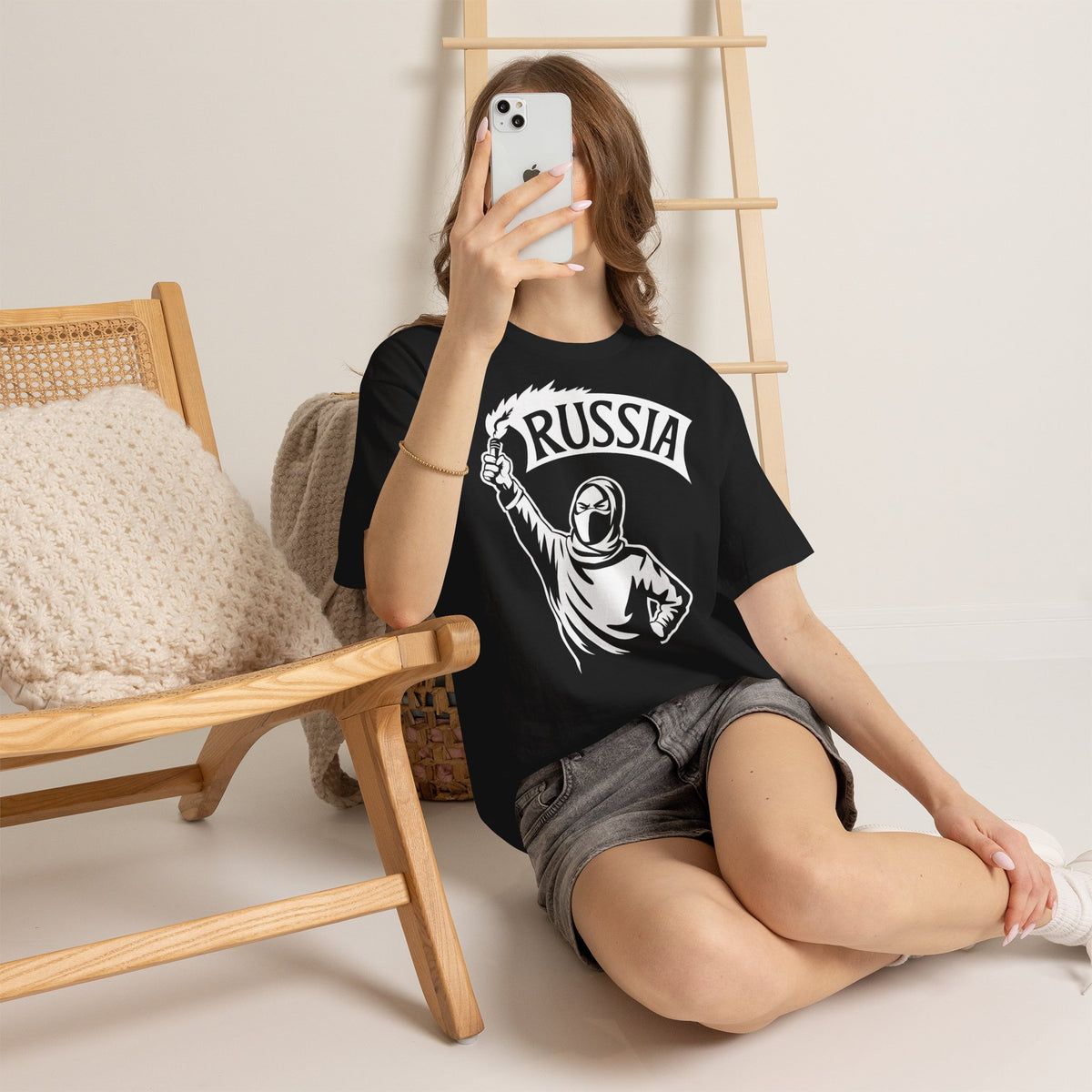 Russia Russland Hooligan Moscaw Adler Flagge Wappen Geschenk Sport Fan Fashion - Unisex T-Shirt