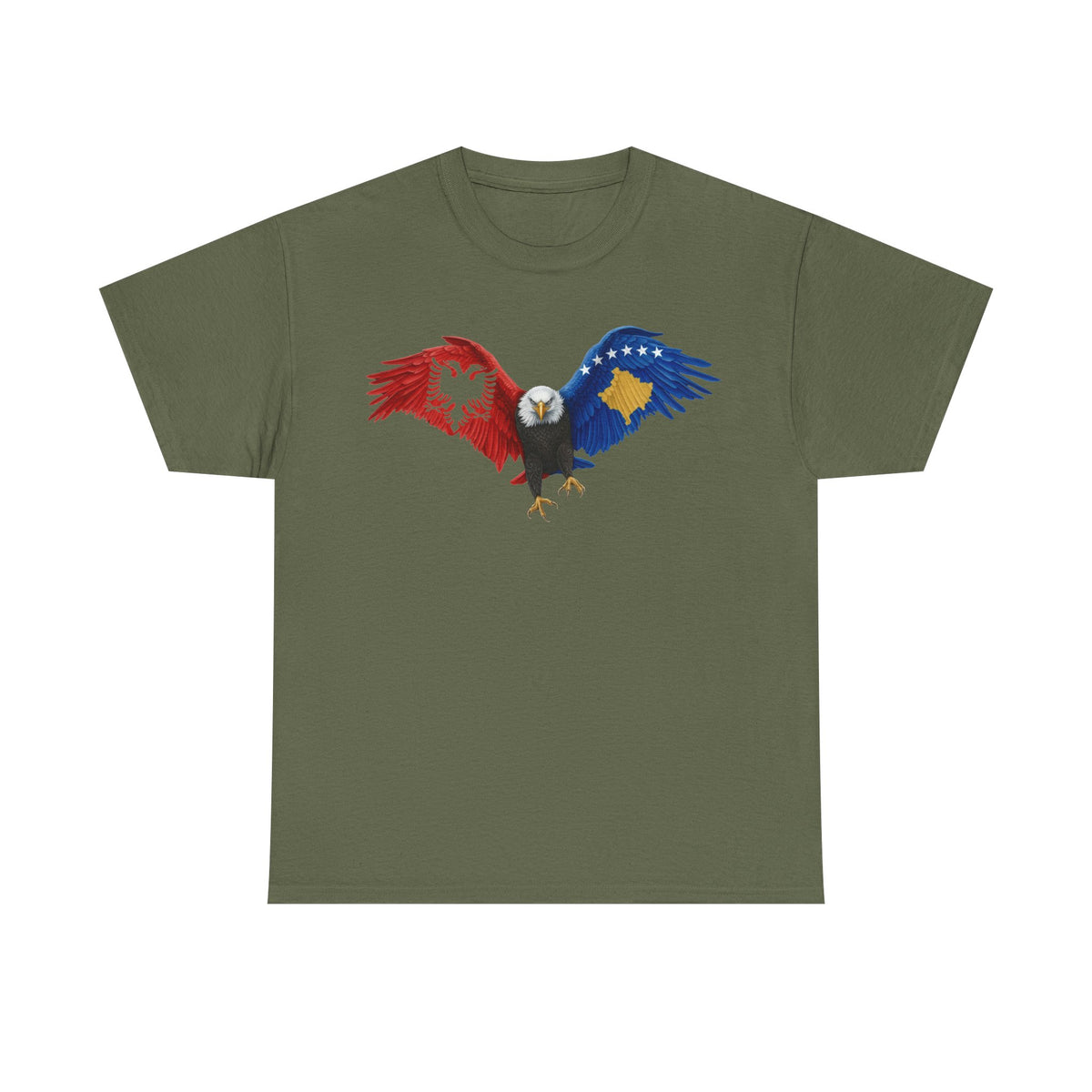 Albania Kosovo águila bandera orgullo arte - Camiseta unisex