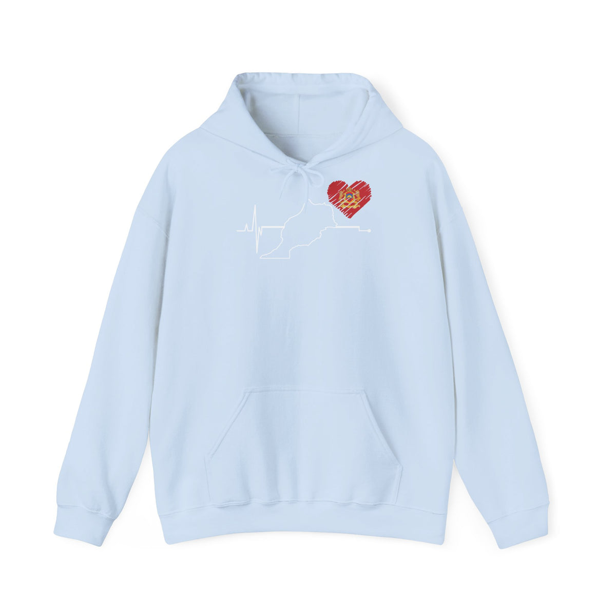 Stemma del Marocco Bandiera del Marocco Orgoglio Tifoso di calcio Sport Idea regalo - Felpa con cappuccio unisex