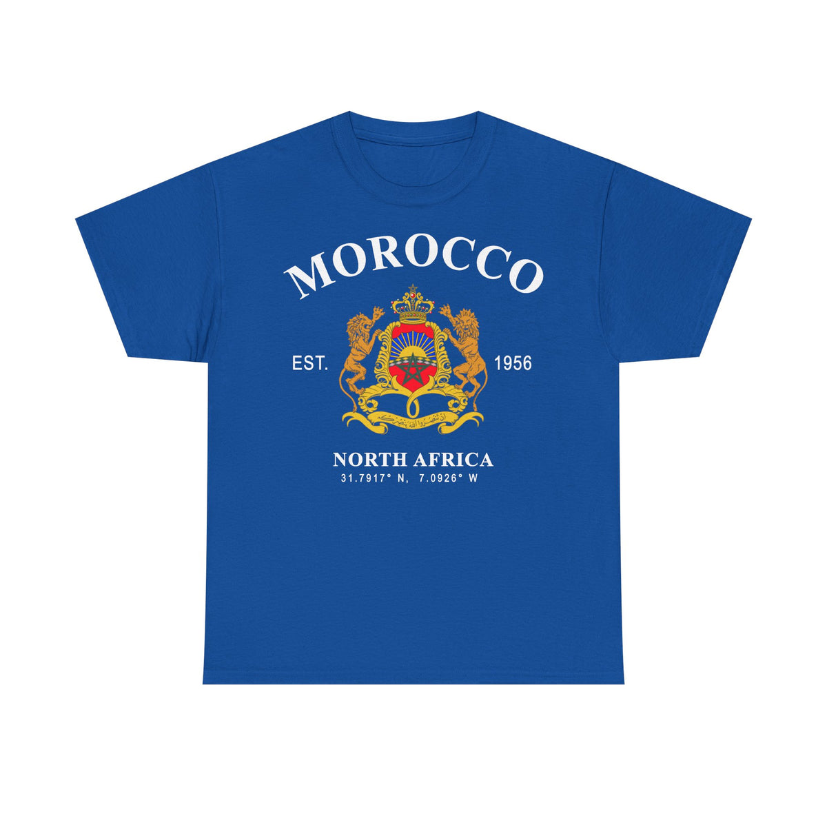 Marruecos Escudo Morocco Bandera Orgullo Fútbol Fan Deporte FIdea de regalo - Camiseta unisex
