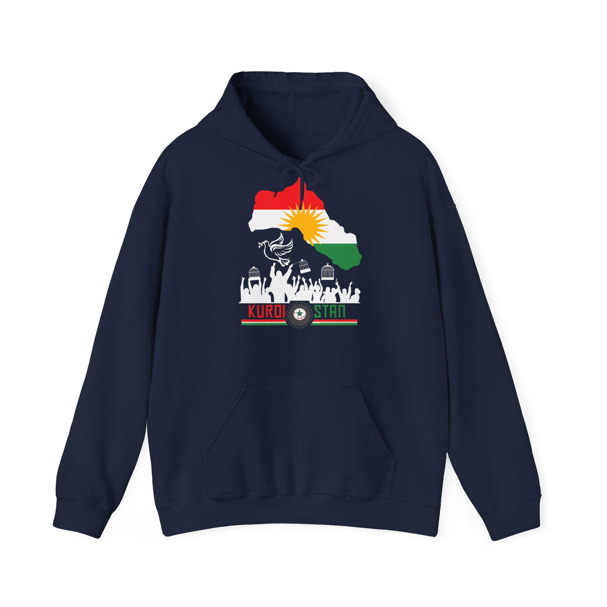Kurdistan patria orgoglio stemma bandiera sport calcio regalo per tifosi - felpa con cappuccio unisex