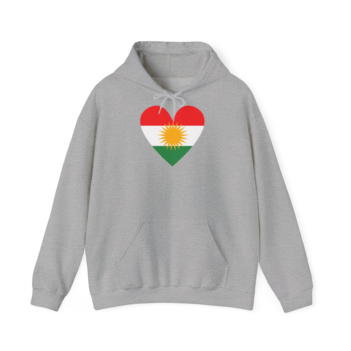 Kurdistan patria orgoglio stemma bandiera sport calcio regalo per tifosi - felpa con cappuccio unisex
