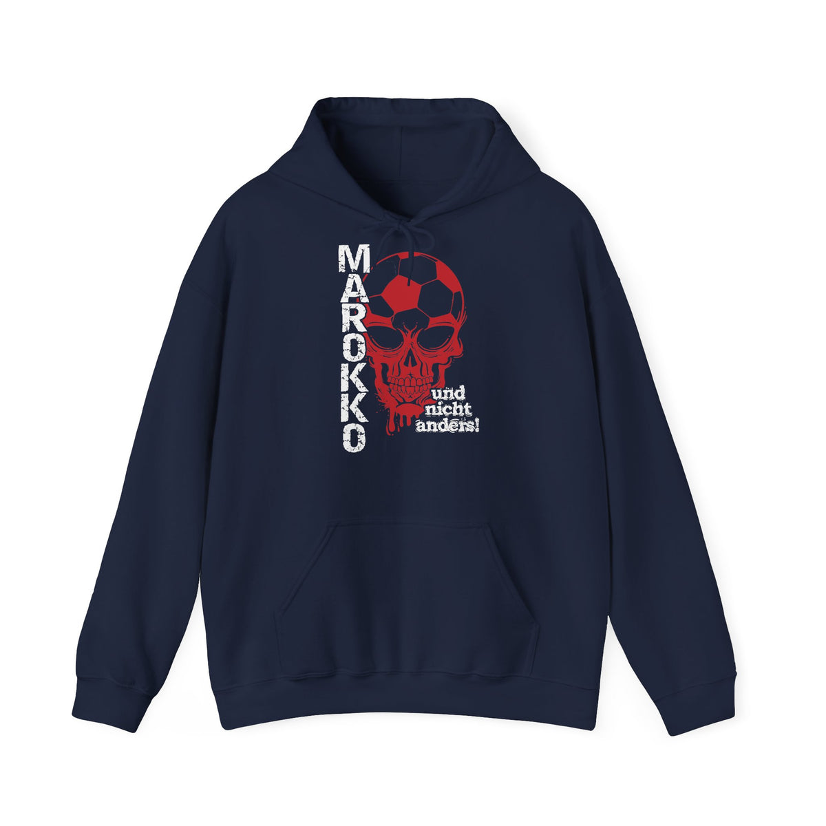 Stemma del Marocco Bandiera del Marocco Orgoglio Tifoso di calcio Sport Idea regalo - Felpa con cappuccio unisex