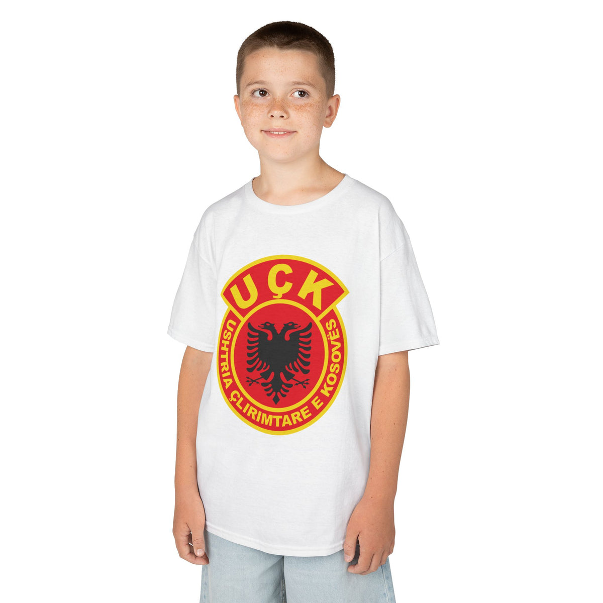 Albania Kosovo UCK Wappen Flagge Doppeladler - Unisex Kinder & Jugendliche T-Shirt