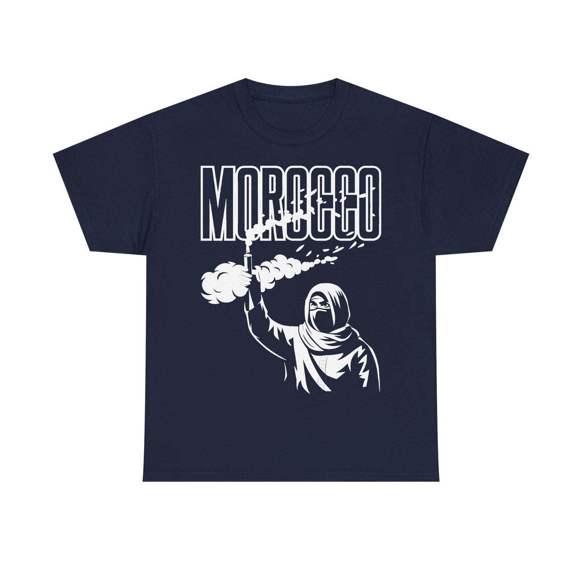 Escudo de hooligan de Marruecos Bandera de Marruecos Fútbol Aficionado Deporte Idea de regalo - Camiseta unisex