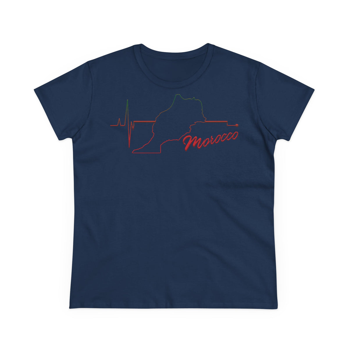 Escudo de Marruecos, bandera de Marruecos, orgullo, aficionada al fútbol y al deporte, idea de regalo - Camiseta para mujer