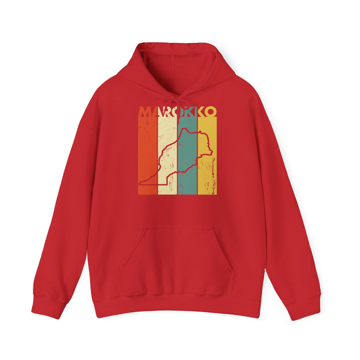Stemma del Marocco Bandiera del Marocco Orgoglio Tifoso di calcio Sport Idea regalo - Felpa con cappuccio unisex