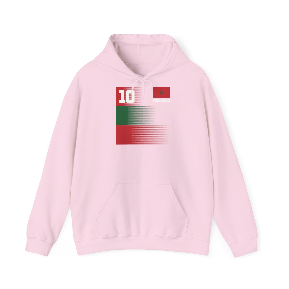Stemma del Marocco Bandiera del Marocco Orgoglio Tifoso di calcio Sport Idea regalo - Felpa con cappuccio unisex