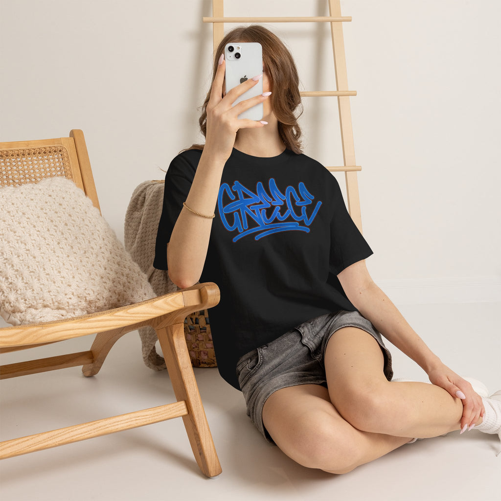 Greece Griechenland Flagge Wappen Heimat Fußball Sport Fan Geschenkidee - Unisex T-Shirt