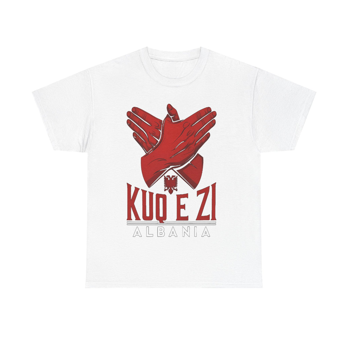 Albania 'KUQ E Zi' Águila Roja Bandera Patria Escudo - Camiseta unisex