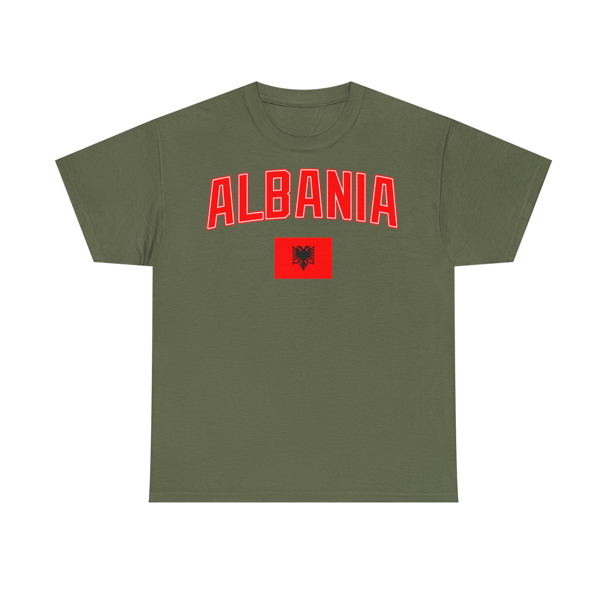Camiseta unisex de Albania, escudo albanés, bandera, águila, fútbol, aficionado, deporte