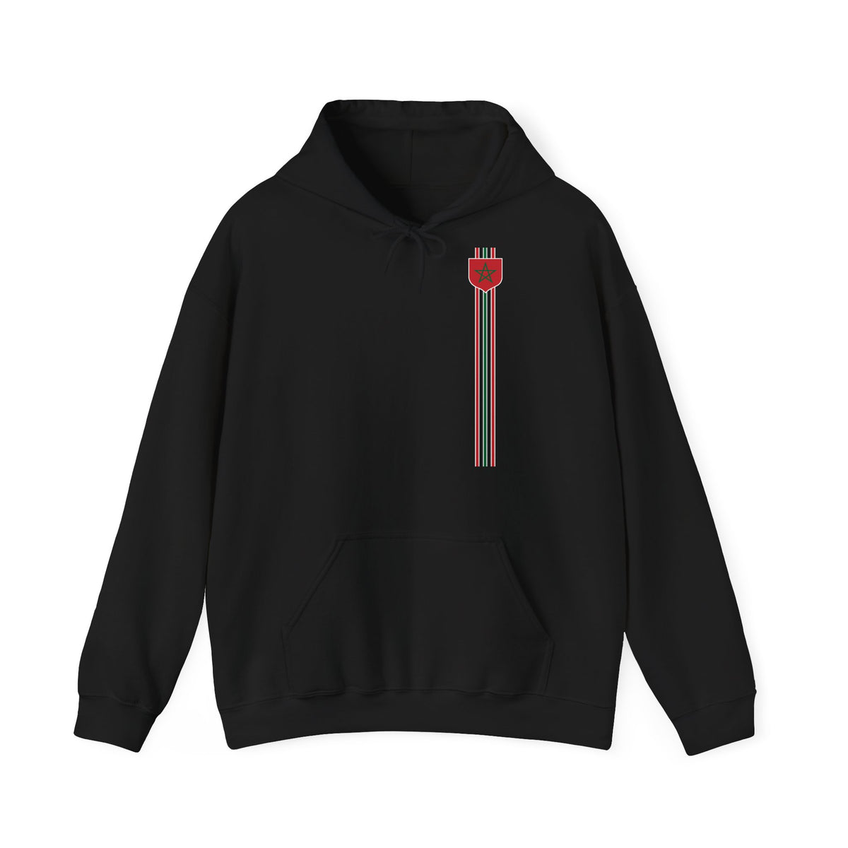 Stemma del Marocco Bandiera del Marocco Orgoglio Tifoso di calcio Sport Idea regalo - Felpa con cappuccio unisex