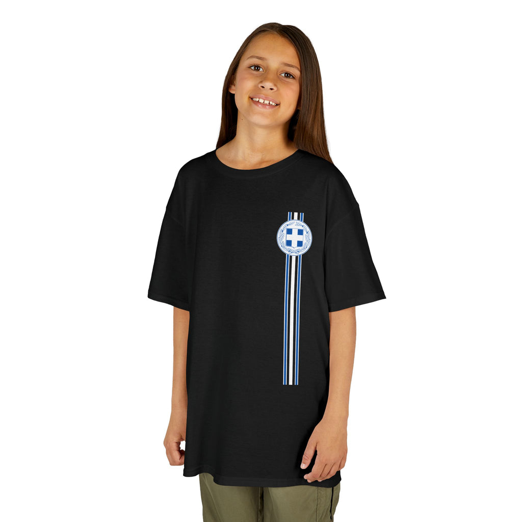 Greece Griechenland Flagge Wappen Heimat Fußball Sport Fan Geschenkidee - Für Kinder & Jugendliche Unisex T-Shirt