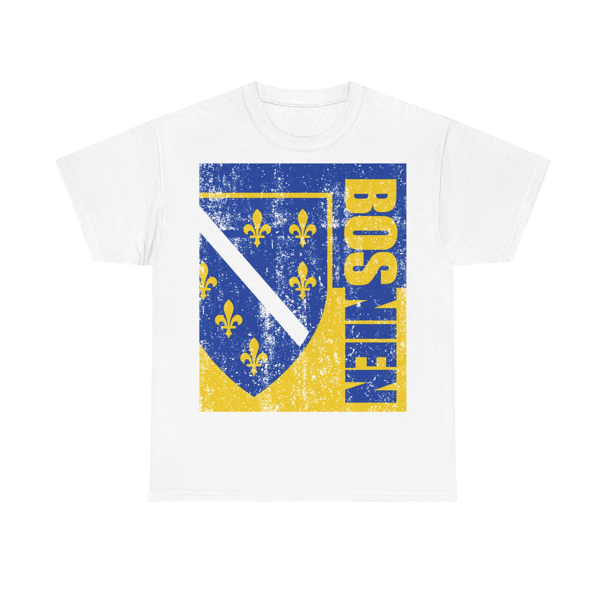 Bosnia Wappen Flagge Stolz Heimat Fußball fan Geschenkidee - Unisex T-Shirt