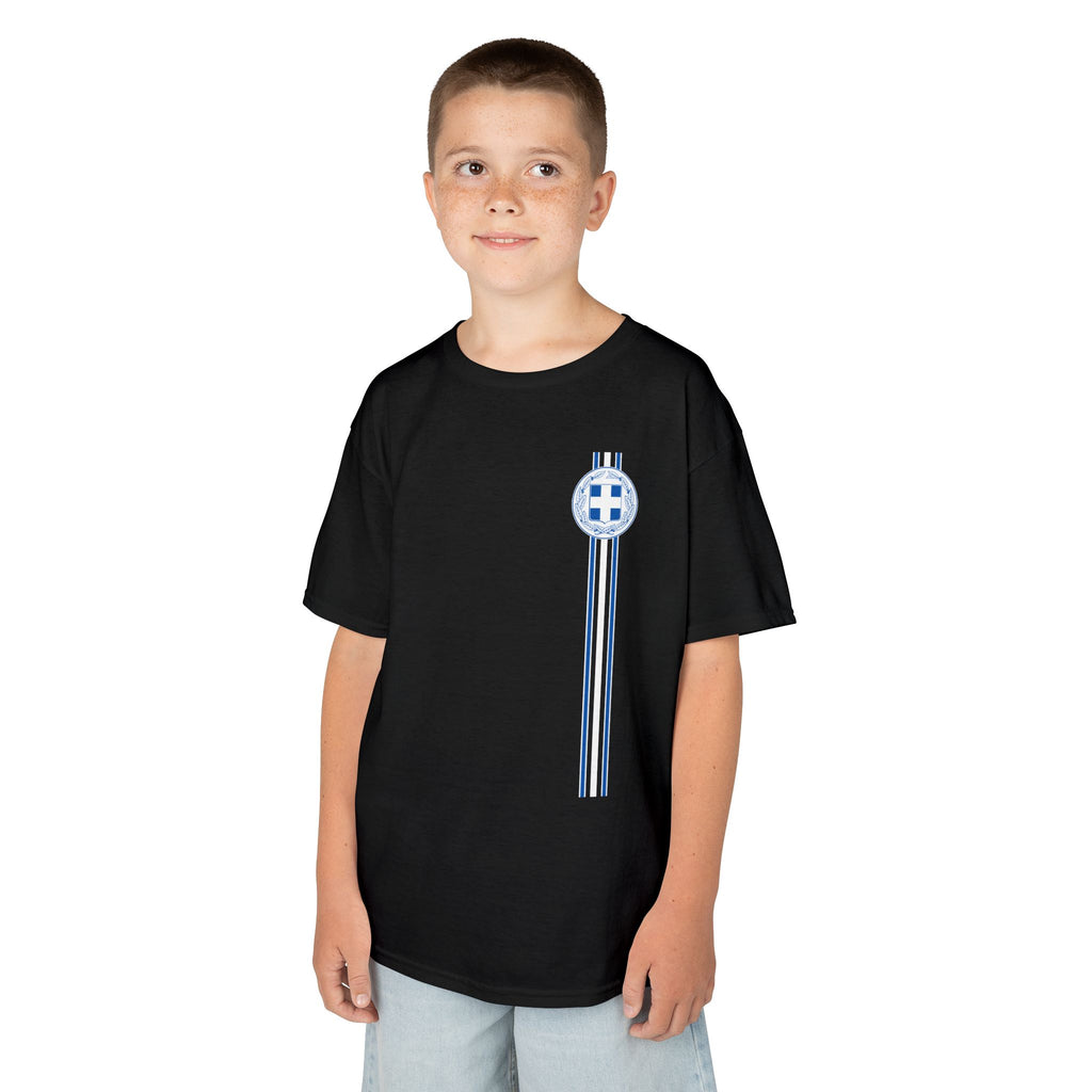 Greece Griechenland Flagge Wappen Heimat Fußball Sport Fan Geschenkidee - Für Kinder & Jugendliche Unisex T-Shirt