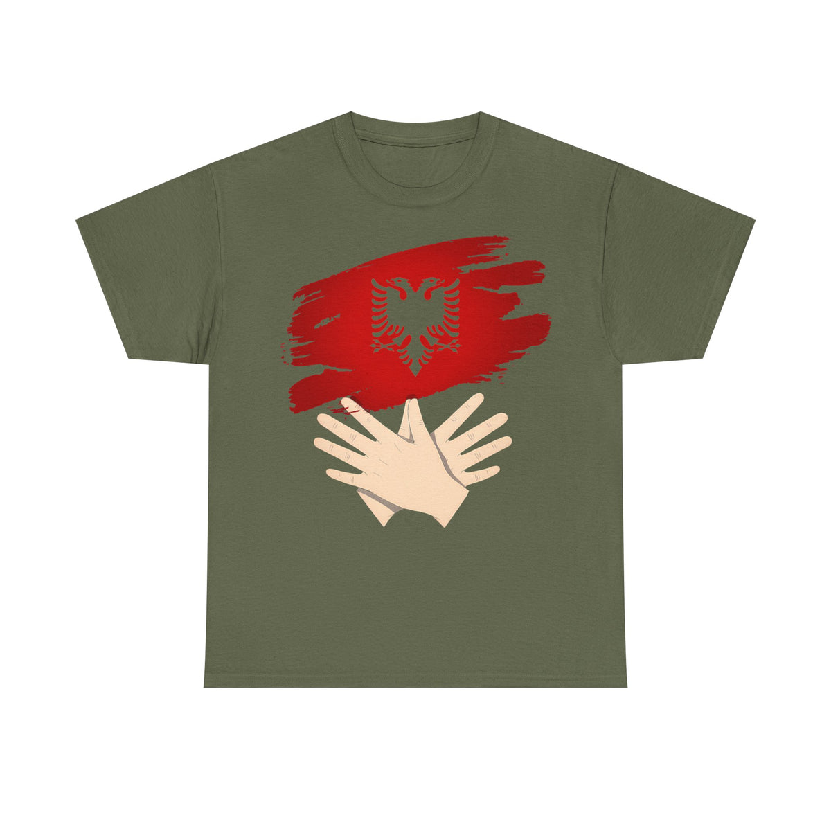Albania Handmove Flagge Adler Geschenkidee - Unisex T-Shirt