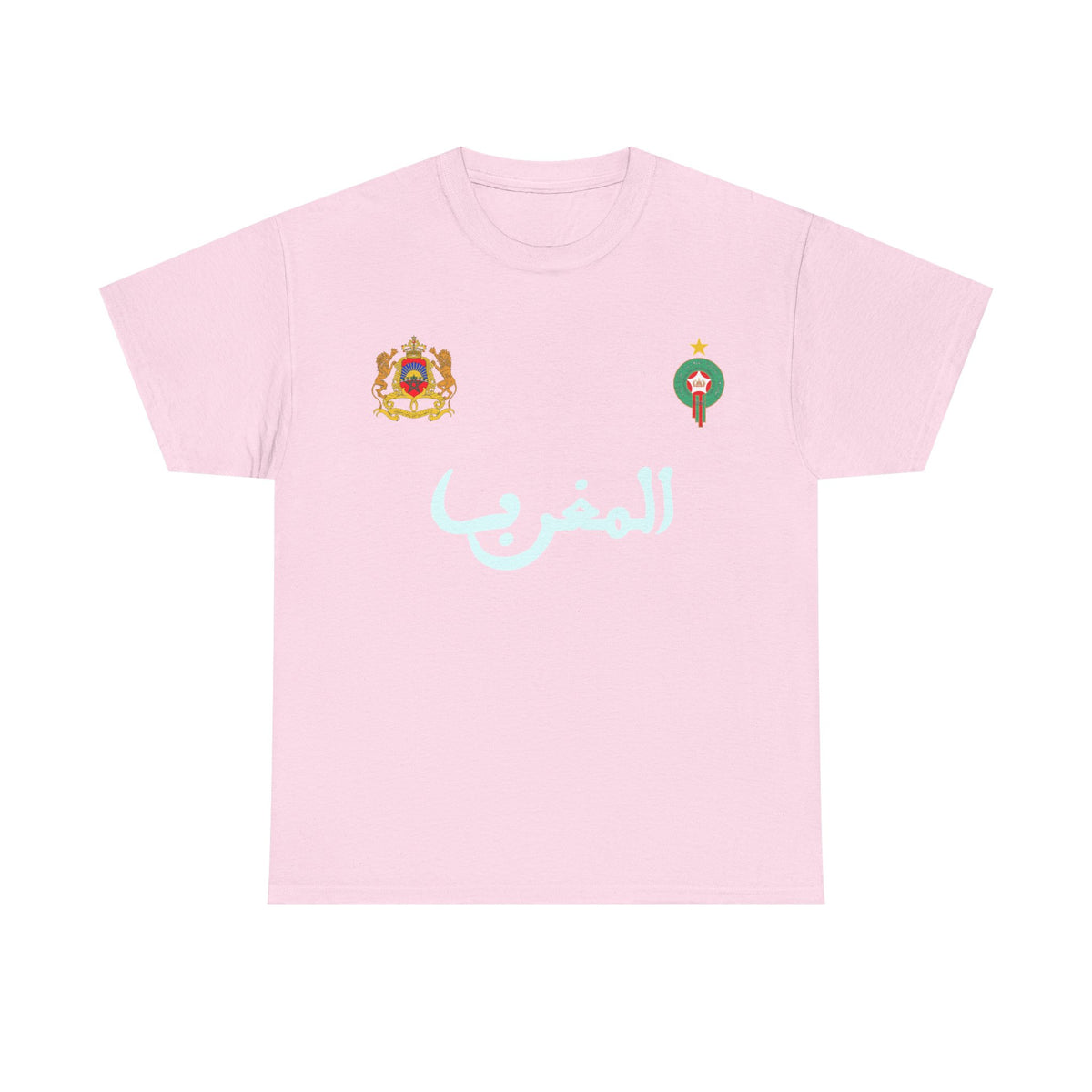Marokko Maroc Edel Doppel Wappen Fan Fußball - Unisex T-Shirt
