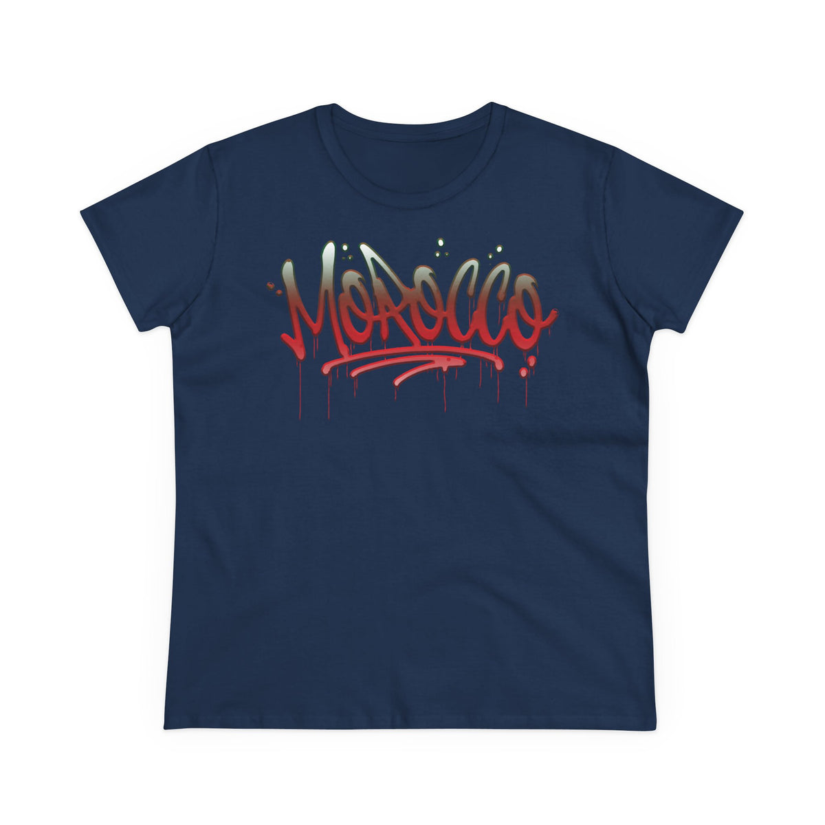 Escudo de Marruecos, bandera de Marruecos, orgullo, aficionada al fútbol y al deporte, idea de regalo - Camiseta para mujer