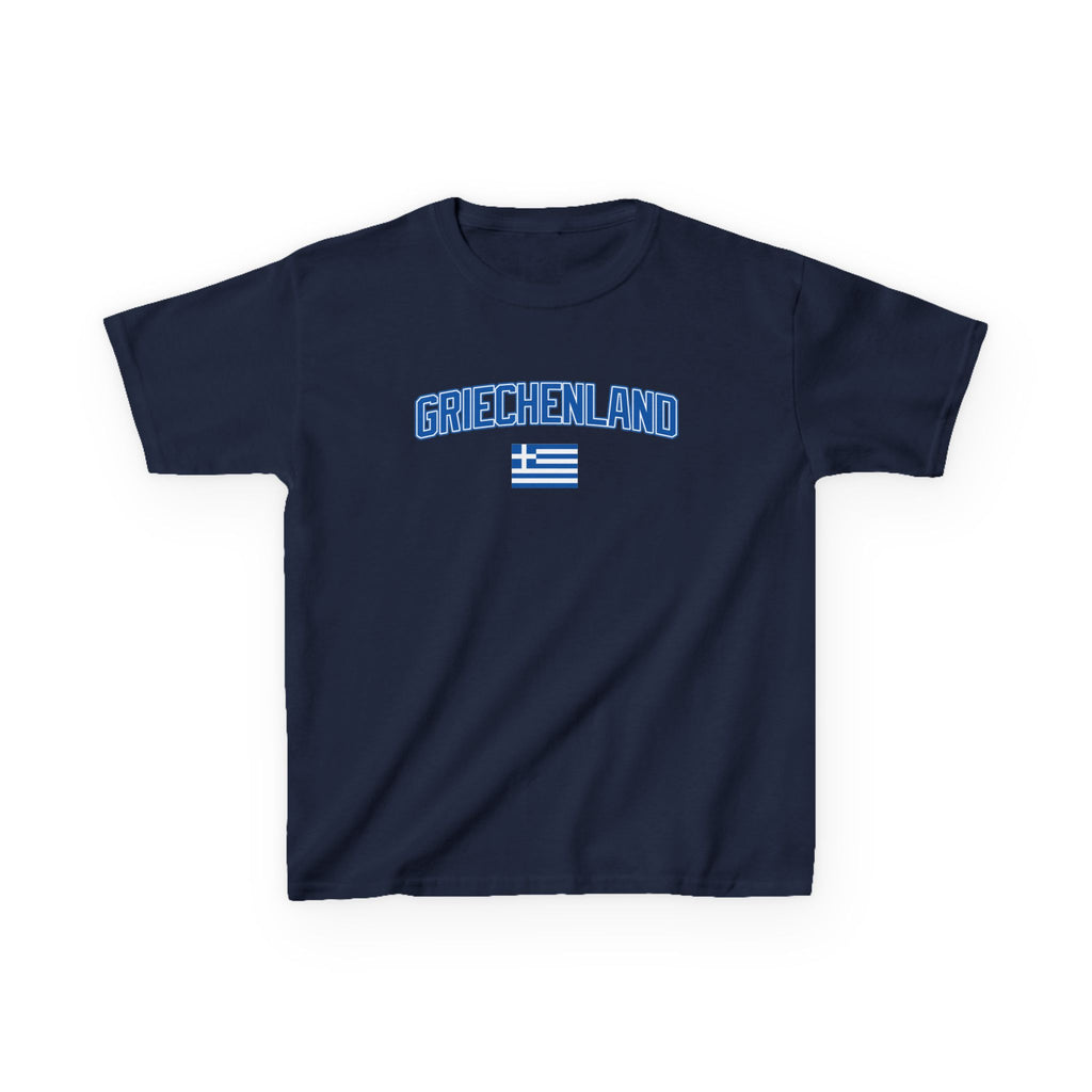 Greece Griechenland Flagge Wappen Heimat Fußball Sport Fan Geschenkidee - Für Kinder & Jugendliche Unisex T-Shirt