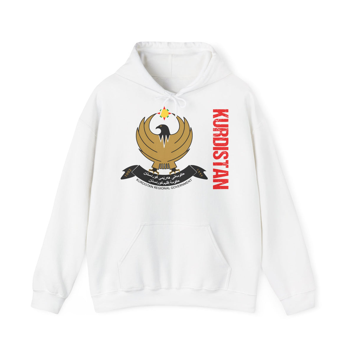 Kurdistan patria orgoglio stemma bandiera sport calcio regalo per tifosi - felpa con cappuccio unisex