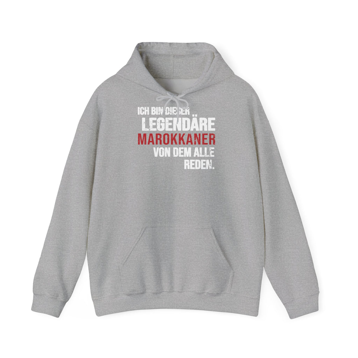 Stemma del Marocco Bandiera del Marocco Orgoglio Tifoso di calcio Sport Idea regalo - Felpa con cappuccio unisex