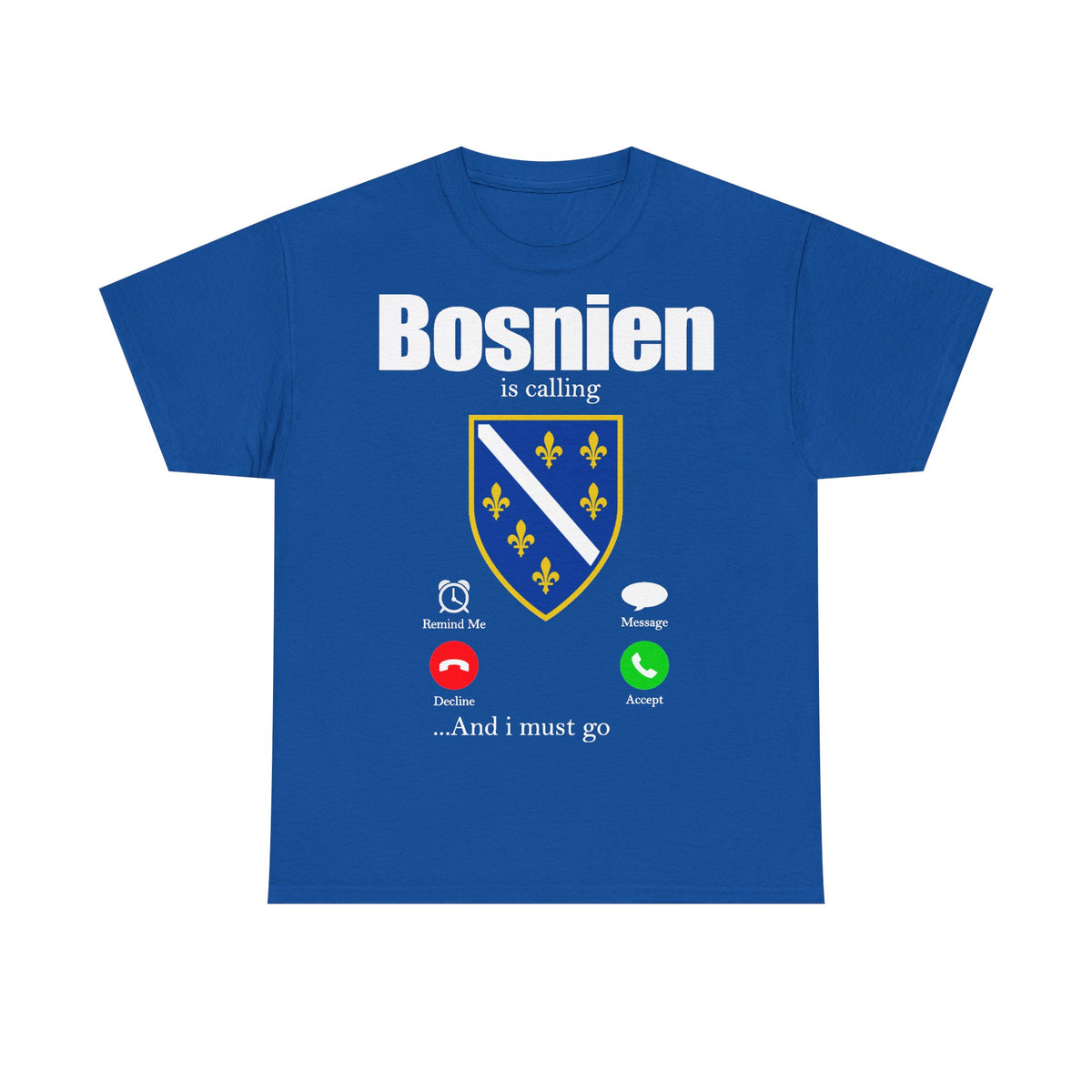 Bosnia Wappen Flagge Stolz Heimat Fußball fan Geschenkidee - Unisex T-Shirt