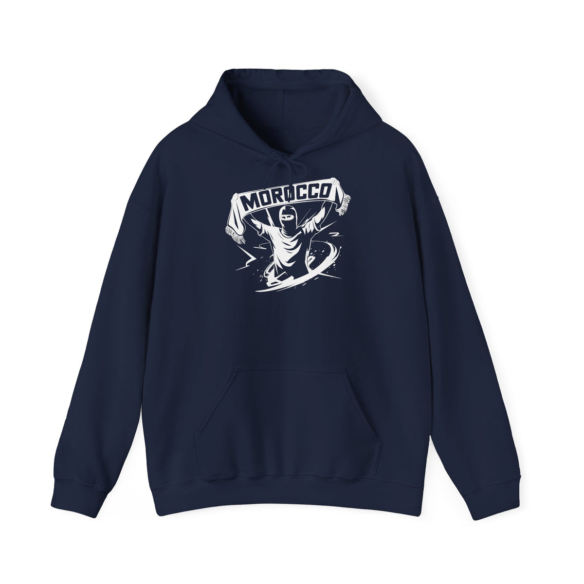 Stemma hooligan del Marocco, bandiera del Marocco, tifoso di calcio, sport, idea regalo - Felpa con cappuccio unisex