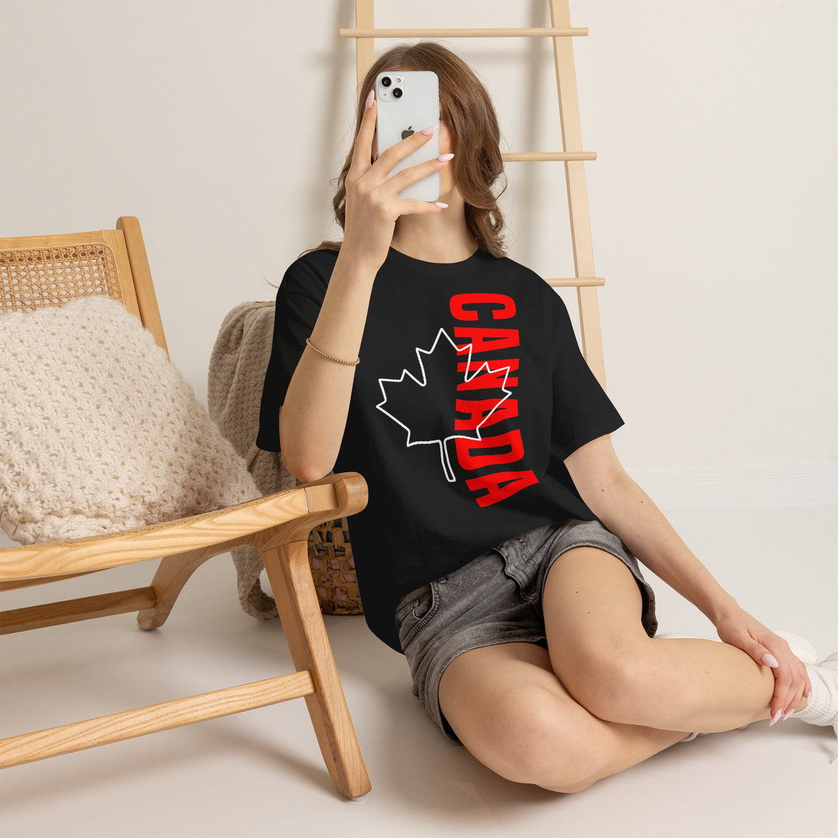 Canada Kanada Wappen Flagge Fan Sport Fußball Geschenkidee - Unisey T-Shirt