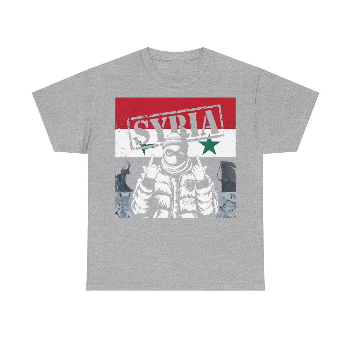 Syria Syrien Hooligan Wappen Flagge Heimat Sport Fußball Fan Geschenkidee - Unisex T-Shirt