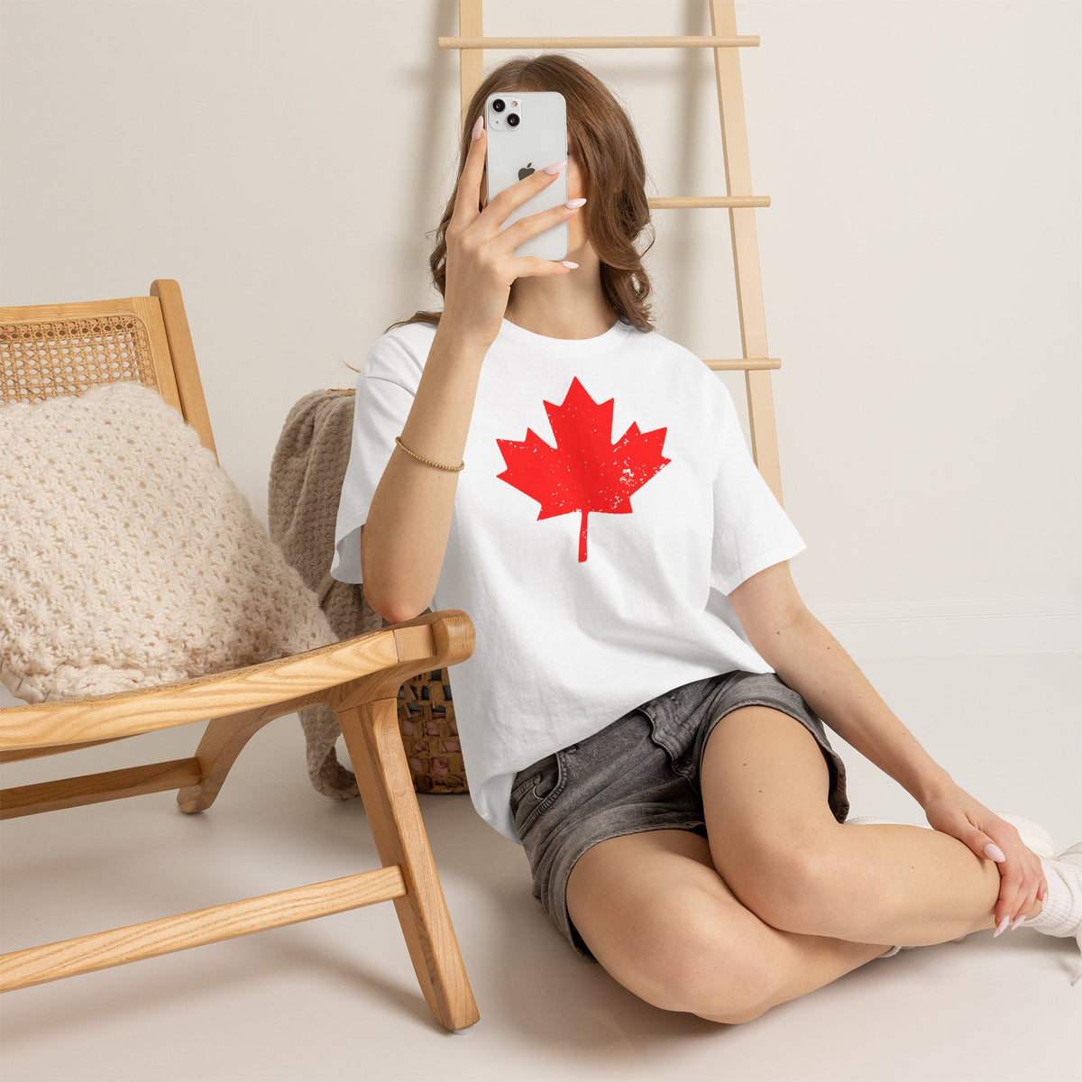 Canada Kanada Wappen Flagge Fan Sport Fußball Geschenkidee - Unisey T-Shirt
