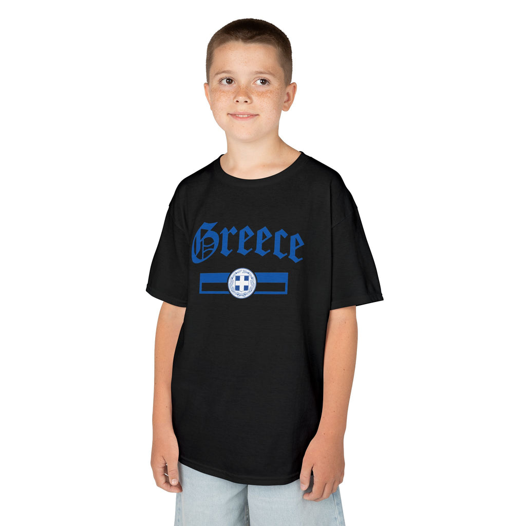 Greece Griechenland Flagge Wappen Heimat Fußball Sport Fan Geschenkidee - Für Kinder & Jugendliche Unisex T-Shirt
