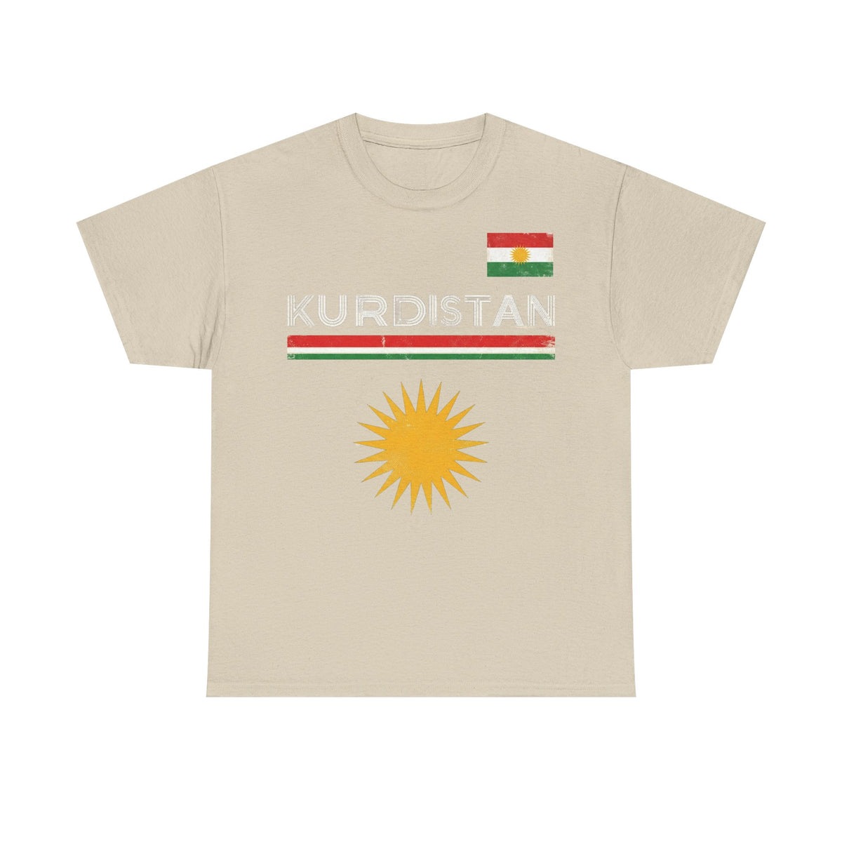 Kurdistán Azadi bandera escudo patria orgullo deporte fútbol aficionado - Camiseta unisex