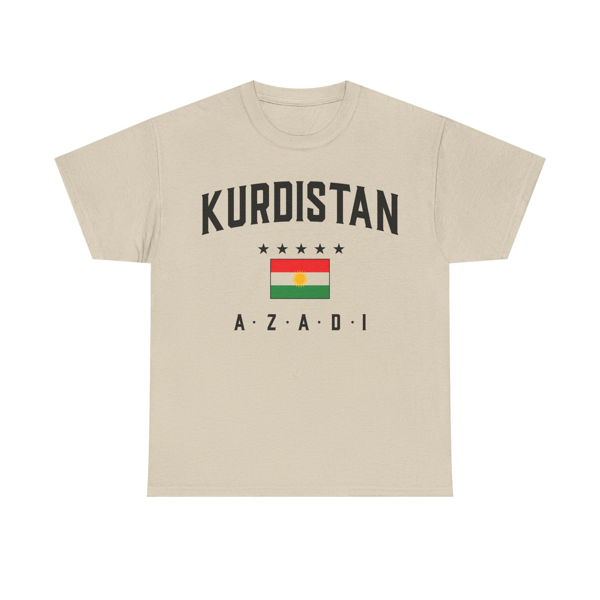 Camiseta unisex de Kurdistán AZADI con bandera, orgullo, Newroz y escudo