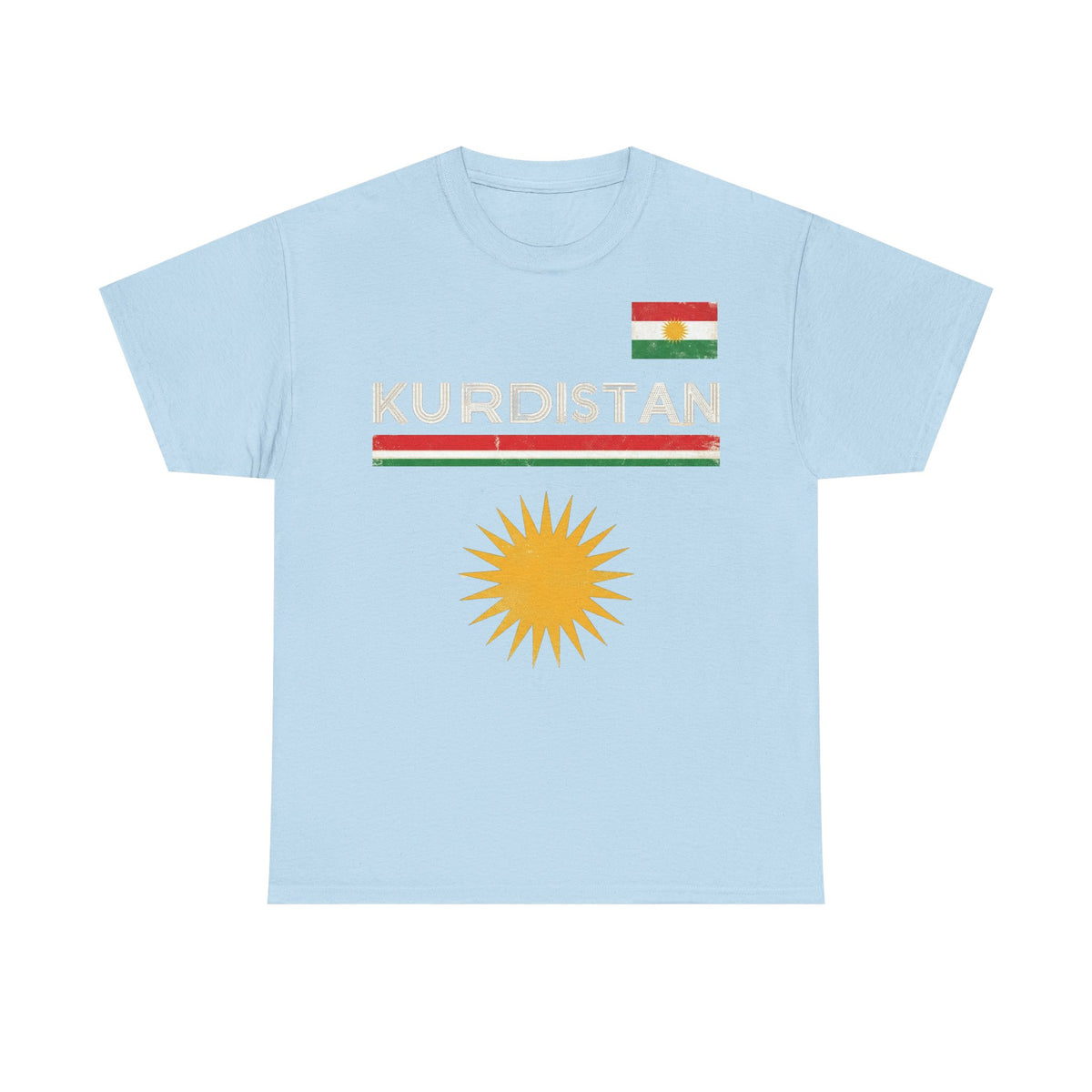 Kurdistán Azadi bandera escudo patria orgullo deporte fútbol aficionado - Camiseta unisex
