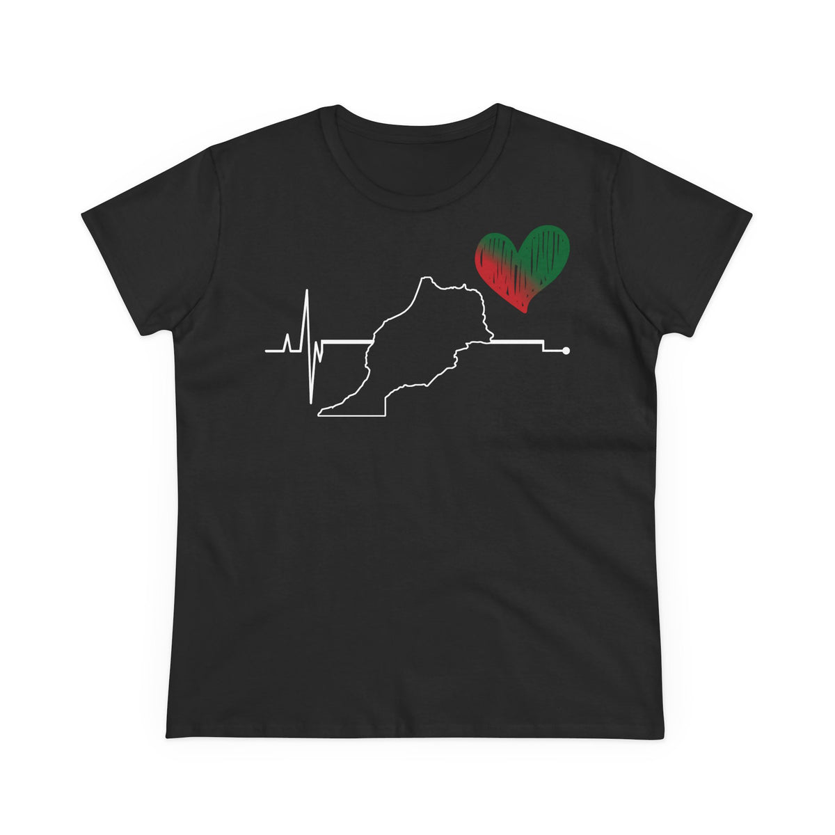 Escudo de Marruecos, bandera de Marruecos, orgullo, aficionada al fútbol y al deporte, idea de regalo - Camiseta para mujer