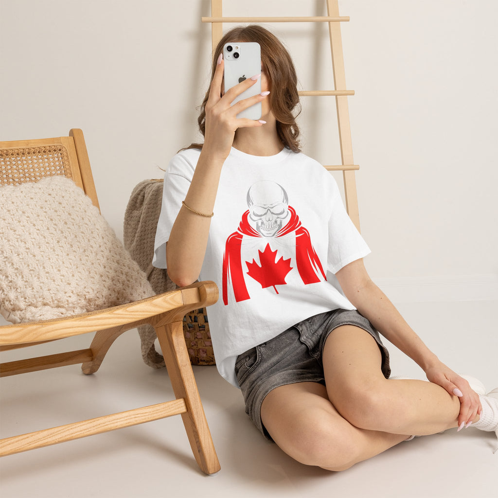 Canada Kanada Hooligan Wappen Flagge Fan Sport Fußball Geschenkidee - Unisey T-Shirt
