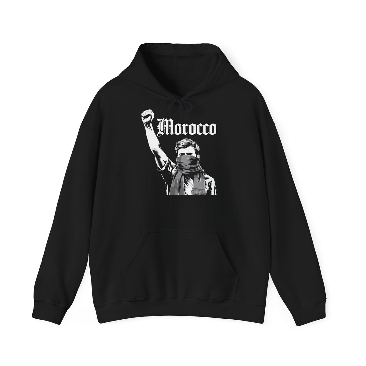 Stemma hooligan del Marocco, bandiera del Marocco, tifoso di calcio, sport, idea regalo - Felpa con cappuccio unisex